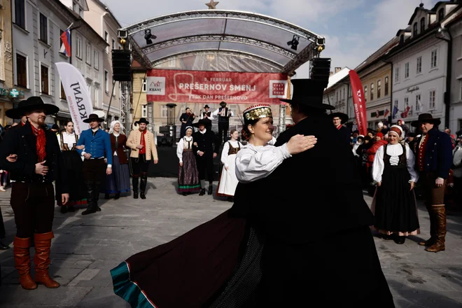 Prešernov smenj v Kranju je celodnevni dogodek za vse generacije. FOTO: Voranc Vogel
