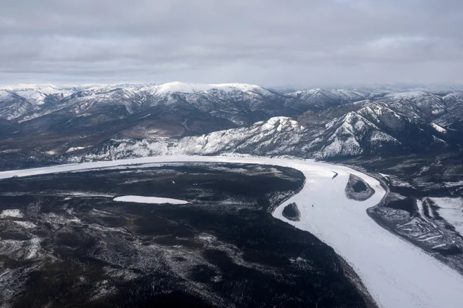 Reka Yukon v bližini kanadske meje z Aljasko. Foto Nathan Howard/Reuters
