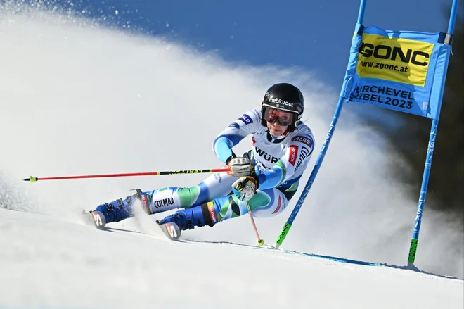 Ana Bucik je veleslalom na SP končala na 25. mestu. FOTO: Fabrice Coffrini/AFP
