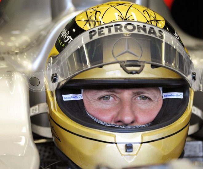 Michael Schumacher ob koncu kariere vozil za Mercedes. FOTO: Mercedes-AMG PETRONAS F1 Team
