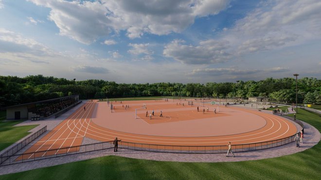 Računalniški prikaz bodočega športnega parka v Ivančni Gorici. Vir: Občina Ivančna Gorica

