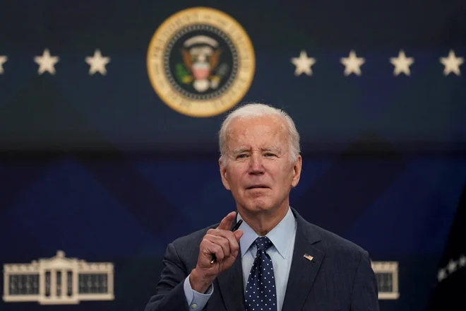 Ameriški predsednik Joe Biden FOTO: Kevin Lamarque/Reuters
