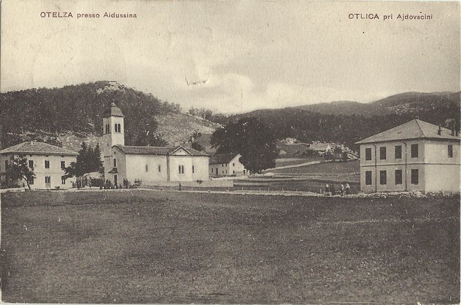 Naselje Otlica pri Ajdovščini na fotografiji iz leta 1918. FOTODOKUMENTACIJA DELA/PRESS RELEASE
