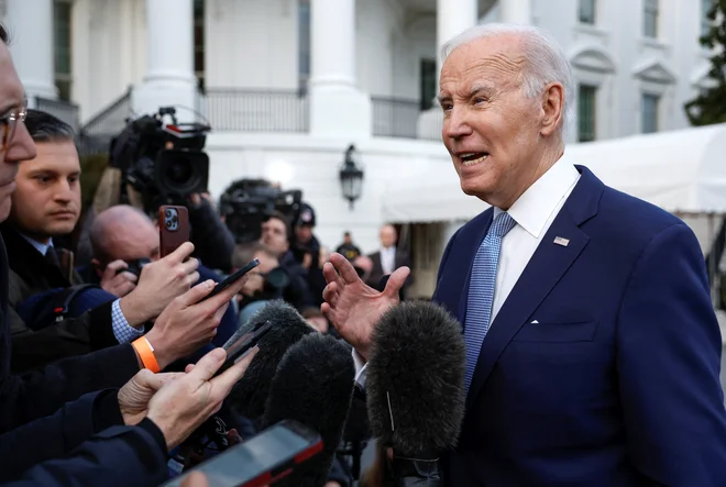 Predsednik ZDA Joe Biden. FOTO: Evelyn Hockstein/Reuters
