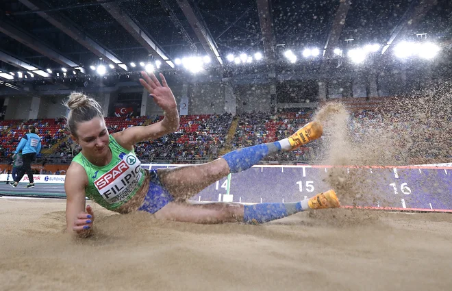 Neja Filipič je v troskoku zasedla peto mesto. FOTO: Murad Sezer/Reuters
