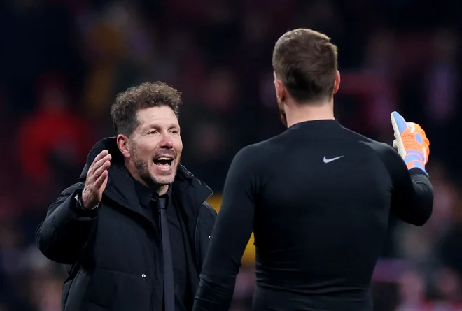 Slovenski vratarski zvezdnik Jan Oblak je eden od Simeonejjevih najpomembnejših mož. FOTO: Isabel Infantes/Reuters
