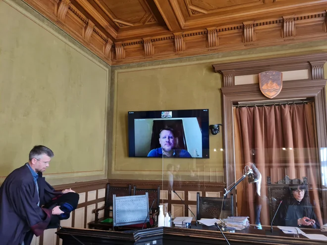 Saša Ignjatović, ki je bil zaslišan prek videokonference, naj bi v Dominikanski republiki vodil Happy resort ali Happyland. FOTO:&nbsp;Aleksander Brudar
