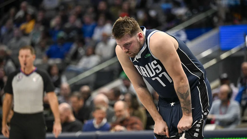 Luka Dončić ima že dva tedna težave s stegensko mišico. FOTO: Jerome Miron/USA Today Sports

