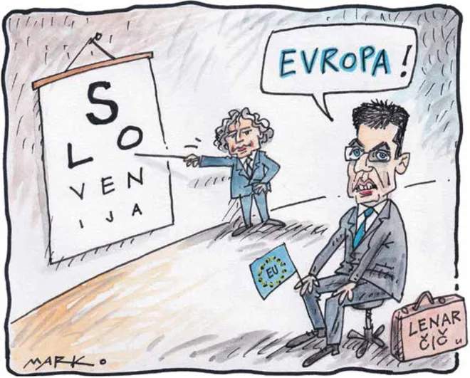 Komisar. KARIKATURA: Marko Kočevar