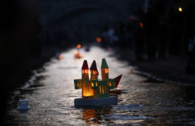 Gregorčki so že del tradicije tudi ob Gradaščici v Ljubljani. FOTO: Uroš Hočevar
