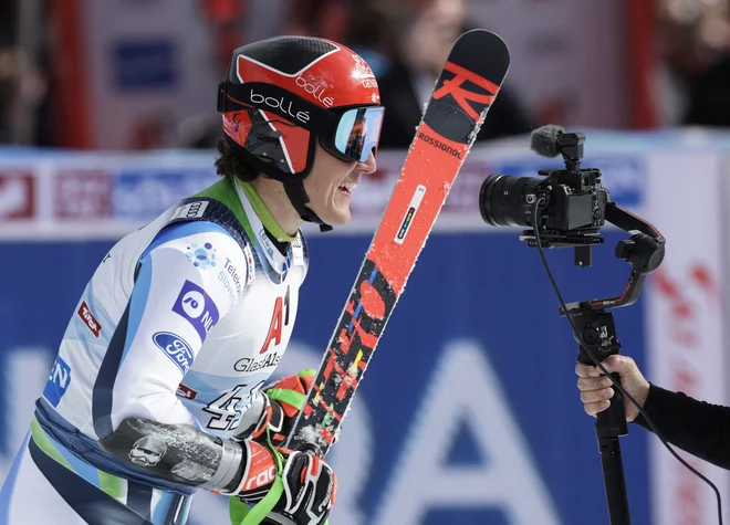 Štefan Hadalin se je v drugo izkazal. FOTO: Leonhard Foeger/Reuters
