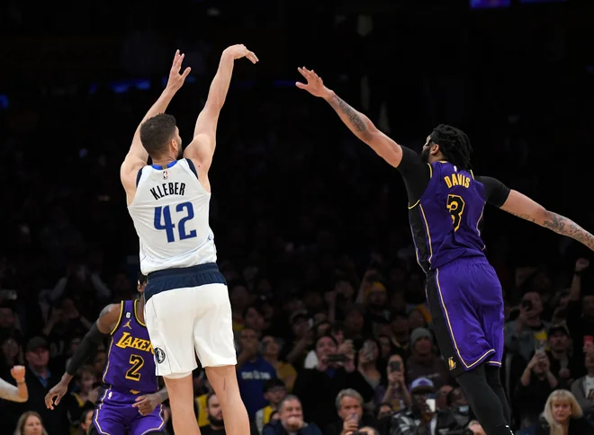 Maxi Kleber je bil natančen- FOTO: Kevork Djansezian/AFP
