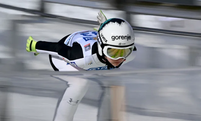 Ema Klinec je poletela do novega svetovnega rekorda.&nbsp;FOTO:&nbsp;Ina Fassbender/AFP
