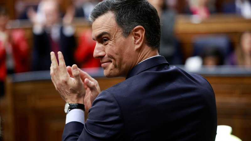 Fotografija: Španski premier Pedro Sánchez. FOTO: Juan Medina/Reuters
