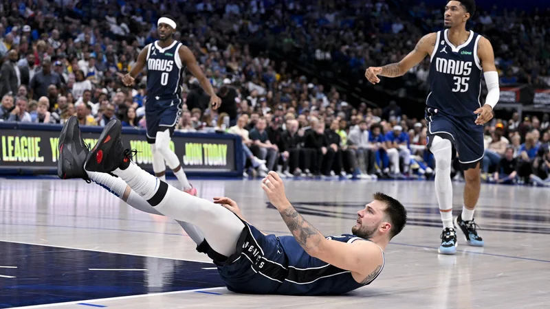 Luka Dončić se je po poškodbi vrnil na parket, a Dallas v bitki za končnico izgublja dah. FOTO: Jerome Miron/sa Today Sports
