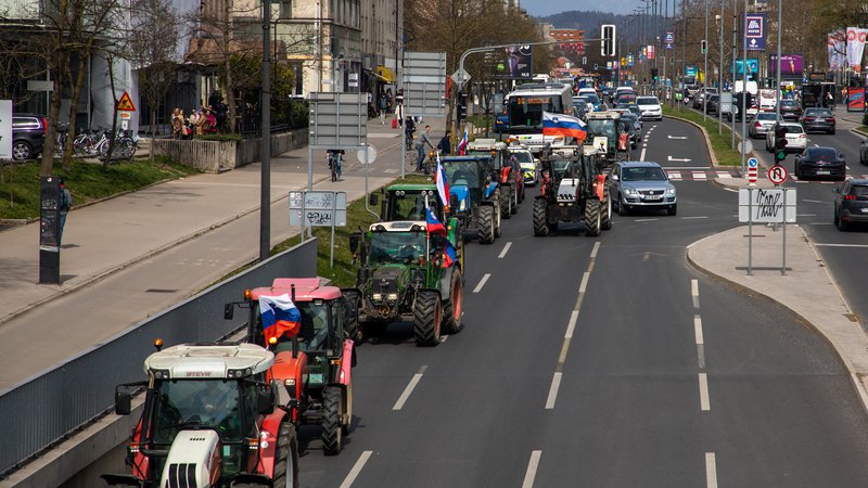 Fotografija: Proteste 24. marca je organiziral sindikat kmetov. FOTO: Voranc Vogel/Delo