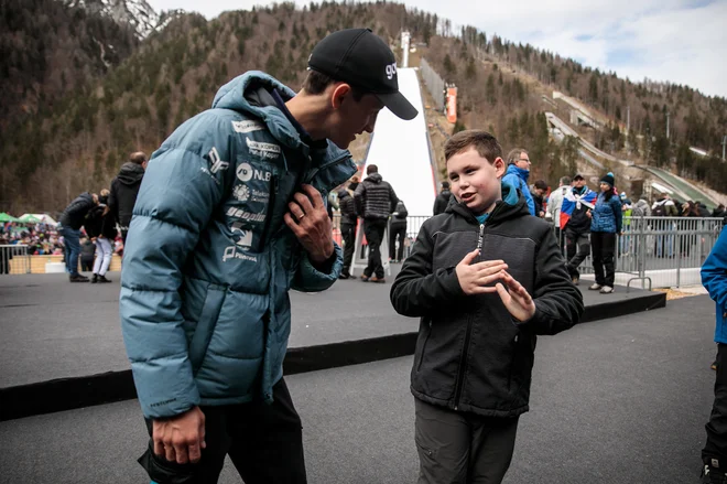 Žiga Ščuka v pogovoru s Petrom Prevcem FOTO arhiv Zavarovalnice Triglav