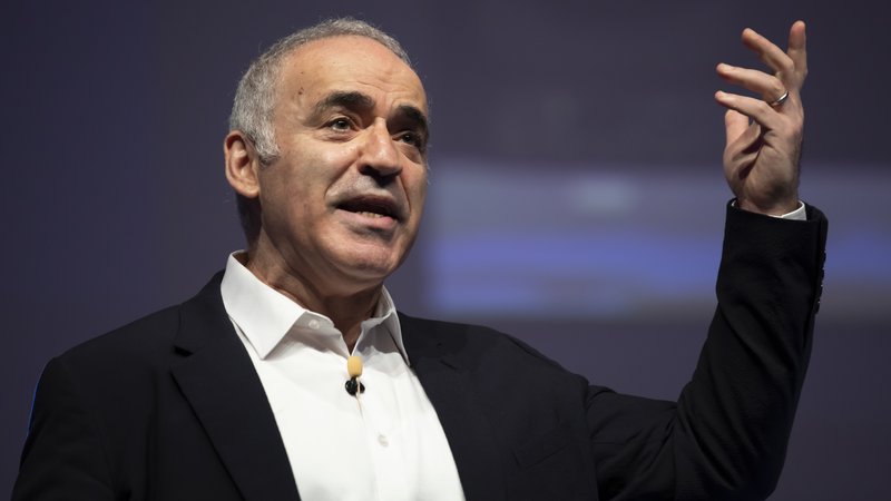 Fotografija: Gari Kasparov pogosto predava po svetu. Junija lani je nastopil na mednarodnem festivalu kreativnosti v Cannesu. FOTO: Eric Dervaux/Reuters