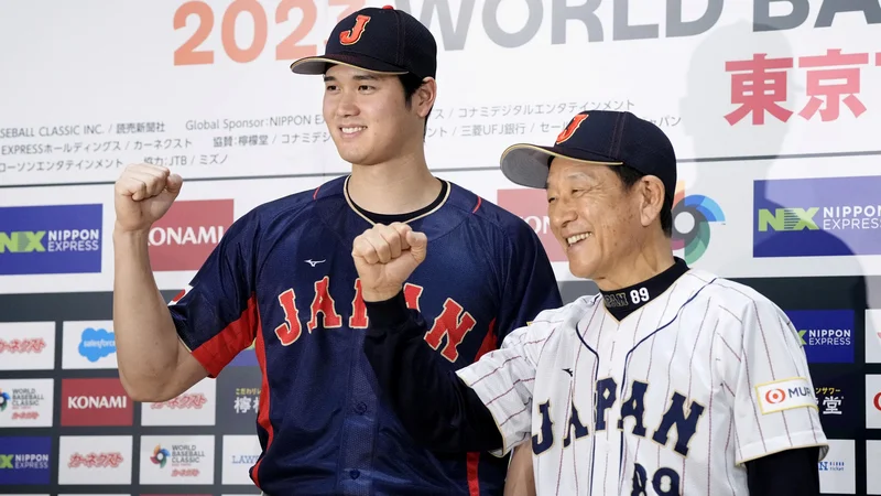 Šohej Ohtani (levo) je nesporno največji športni zvezdnik na Japonskem, kje je bejzbol tudi najbolj priljubljen šport. FOTO: Kyodo/Reuters