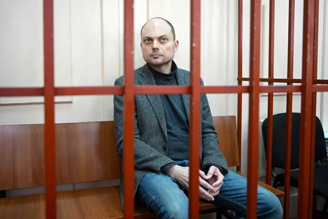 Vladimir Kara-Murza je za zapahi že od lanskega aprila. FOTO: Natalija Kolesnikova/AFP