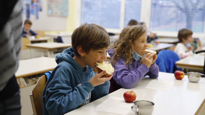Fotografija: V vrtcih in šolah pripravljajo veliko različnih vrst dietnih obrokov, da bi vsak dan pripravljali še dva različna jedilnika, med katerima bi otroci izbirali, pa za zdaj menda ni izvedljivo. FOTO: Leon Vidic/Delo