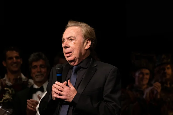 Andrew Lloyd Webber je zadnjo predstavo posvetil pokojnemu sinu Nicku, ki je 25. marca izgubil boj z rakom. Foto Caitlin Ochs Reuters
