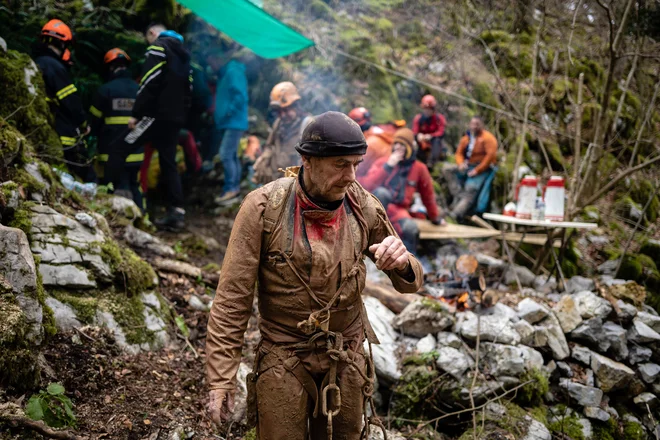 Nesreča v Vranjedolski jami, Cerknica, 16. 3. 2023 FOTO: Črt Piksi/Delo