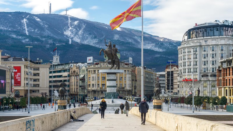Fotografija: Skopje velja za mesto, kjer poteka najbolj živahna obveščevalna dejavnost na Balkanu. FOTO: Shutterstock