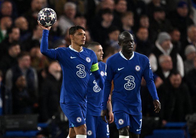 Thiago Silva in N'Golo Kante nista bila zadovoljna s porazom Chelseaja. FOTO: Dylan Martinez/Reuters