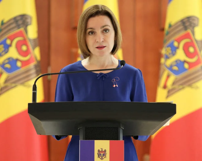 »Seveda bi si želela, da bi izvoljeni delal v dobro Moldavije in njenih državljanov, ne pa za druge države, kakor je Ruska federacija,« je prihajajoče volitve v Gagauziji komentirala predsednica države Maia Sandu. FOTO: Vladislav Culiomza/Reuters