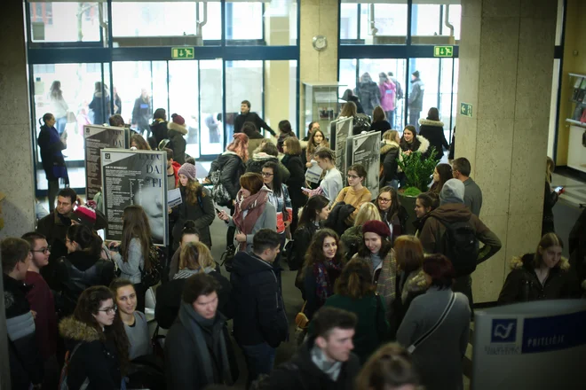 Za nekatere študijske programe je zanimanja veliko. FOTO: Jure Eržen/Delo