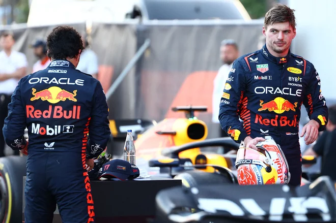 Max Verstappen (desno) ni ljubitelj sprinterskih dirk. FOTO: Lisi Niesner/AFP