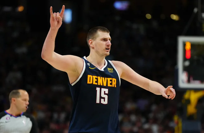Nikola Jokić ima tudi v tej sezoni smele načrte v ligi NBA. FOTO: Ron Chenoy/Usa Today Sports