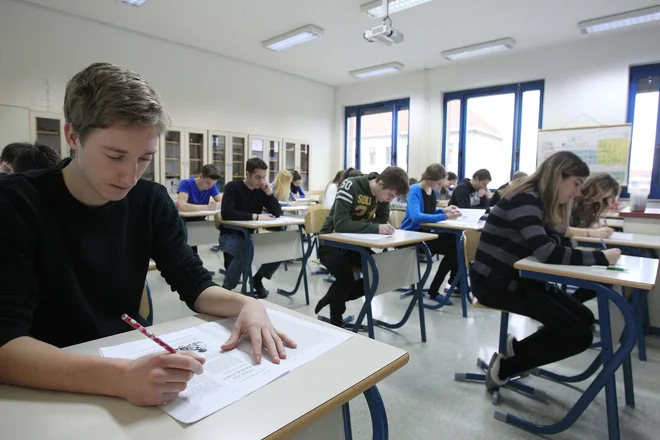 Matura je za dijake precej stresna, nacionalno preverjanje znanja pa redki učenci vzamejo resno. FOTO: Leon Vidic/Delo