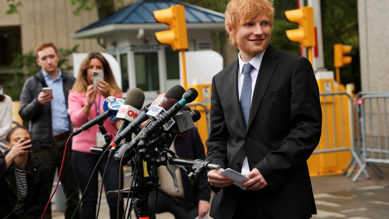 Fotografija: Ed Sheeran je prepričan, da bo tokratna odločitev porote  pomagala zaščititi ustvarjalni proces v Združenih državah in po vsem svetu. FOTO: Stapleton Reuters