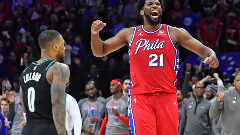 Po treh letih gledanja v hrbet Giannisu in Jokiću je Embiid končno dočakal svoj trenutek slave. Foto USA Today/Reuters Connect