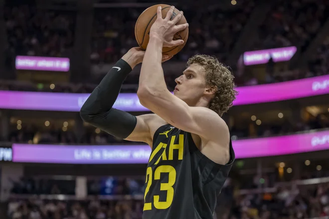 Lauri Markkanen je pred kratkim prejel priznanje za igralca, ki je najbolj napredoval v ligi NBA. FOTO: Christopher Creveling/Usa Today Sports