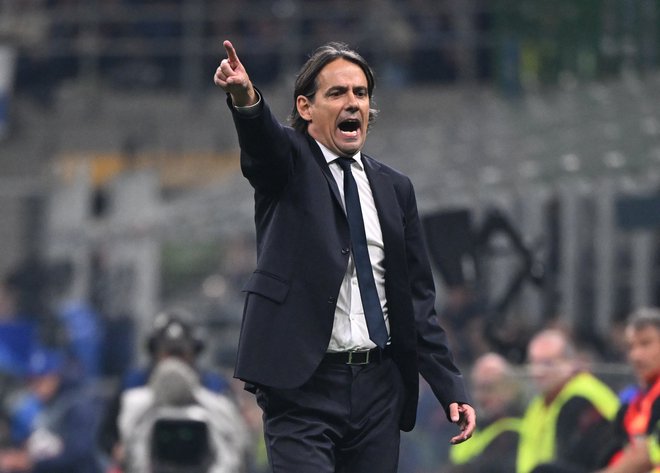Simone Inzaghi je popeljal Inter v finale. FOTO: Alberto Lingria/ Reuters
