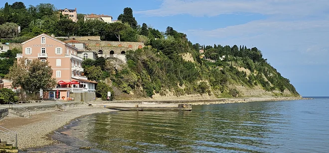 Slovenska istrska obala se ponaša s klifi iz peščenjaka, ki so pravi geološki biser, vendar polni pasti. Kjer so močno naseljeni, predstavniki občin iščejo rešitve za sožitje. Od Fiese vodi zelo slikovita pot do Pirana, vendar draga za vzdrževanje. Foto Boris Šuligoj
