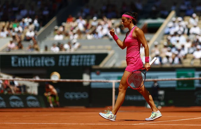 Caroline Garcia je izgubljala živce, na koncu pa še tekmo. FOTO: Reuters