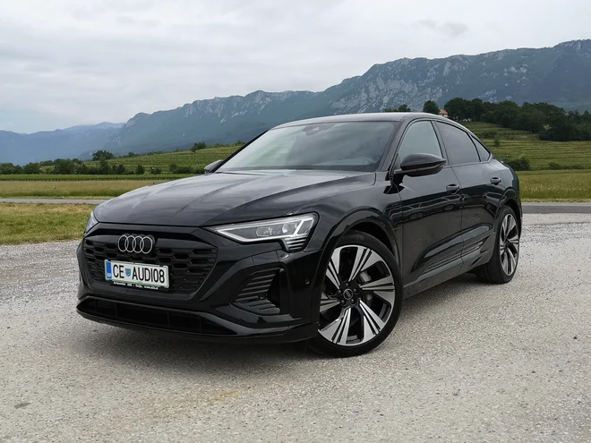Z drobnimi spremembami na karoseriji so izboljšali aerodinamiko, tako ima običajni Q8 e-tron količnik zračnega upora 0,27 (prej 0,28) in sportback le 0,24 (prej 0,26). FOTO: Gregor Pucelj