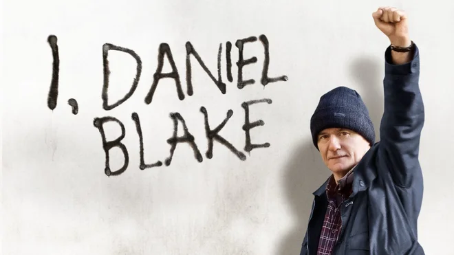 Film Jaz, Daniel Blake z Davom Johnsom v glavni vlogi je bil leta 2016 nagrajen z zlato palmo. Foto promocijsko gradivo