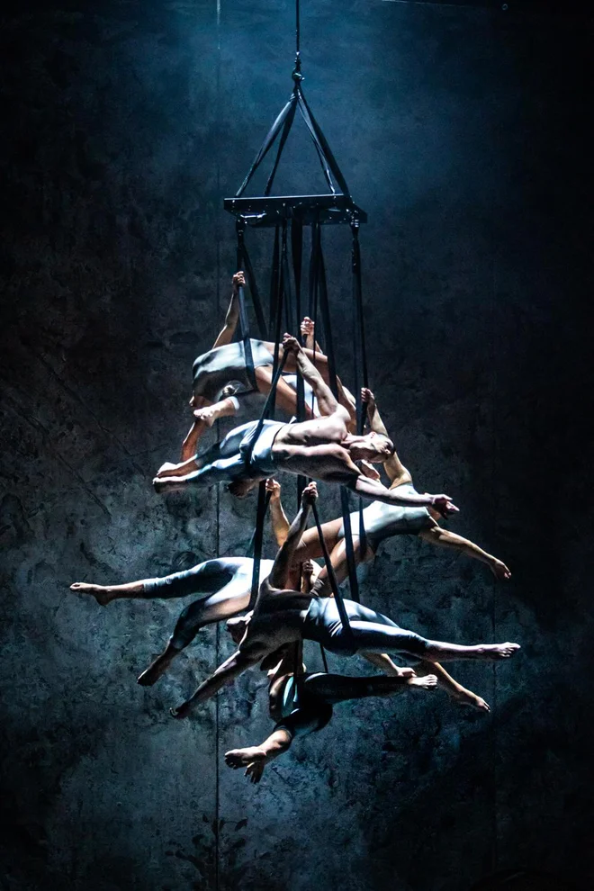 O grupo de circo contemporâneo Recirquel fará uma digressão por Liubliana com o projeto Solus Amor do encenador e coreógrafo Bence Vági.  FOTO: Balint Hirling