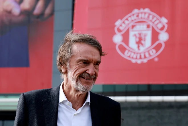 Najbogatejši Britanec Jim Ratcliffe upa na zmago v prevzemni bitki za Manchester United. FOTO: Phil Noble/Reuters