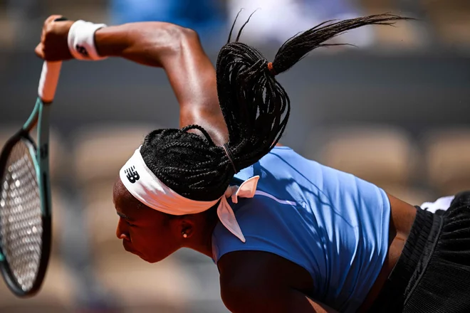 Coco Gauff je morala priznati premoč Poljakinji. FOTO: Emmanuel Dunand/AFP