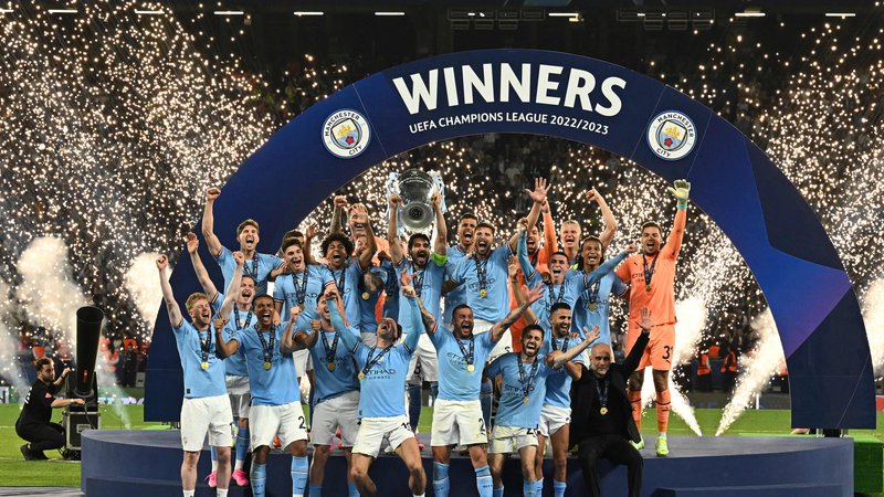 Fotografija: Manchester City se je na evropski vrh povzpel brez poraza v tej sezoni in je postal šesti angleški klub z zmago v najmočnejšem evropskem klubskem tekmovanju. Foto Paul Ellis/AFP