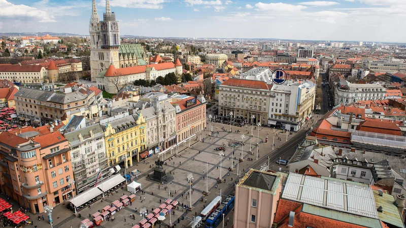 Fotografija: Na Hrvaškem se zavedajo, da več davkov lahko poberejo le, če vzpostavijo ugodno poslovno okolje, slovenska politika pa ta argument sistematično zapostavlja. Na fotografiji središče Zagreba. FOTO: Goran Mehkek/Cropix