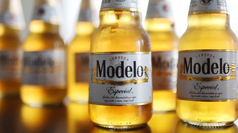 Fotografija: Mehiško pivo Modelo Especial je po – vsaj prehodnih – marketinških težavah znamke Bud Light postalo najbolj prodajano pivo v ZDA.
Foto Mario Tama/AFP