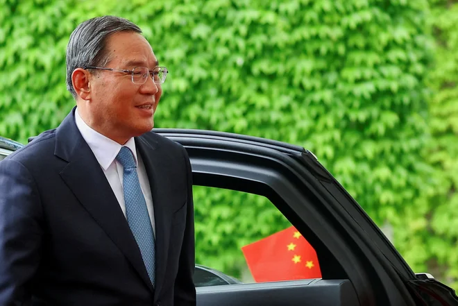 Medtem ko se bo Li Qiang danes iz Nemčije odpravil v Pariz, bo Narendra Modi pristal v New Yorku. FOTO: Fabrizio Bensch/Reuters