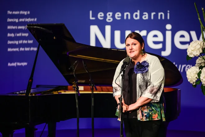Direktorica Cankarjevega doma Uršula Cetinski je povedala, da bo festival Plesne noči povezoval umetnike, ljubitelje baleta in mesta Ljubljana. FOTO: Črt Piksi